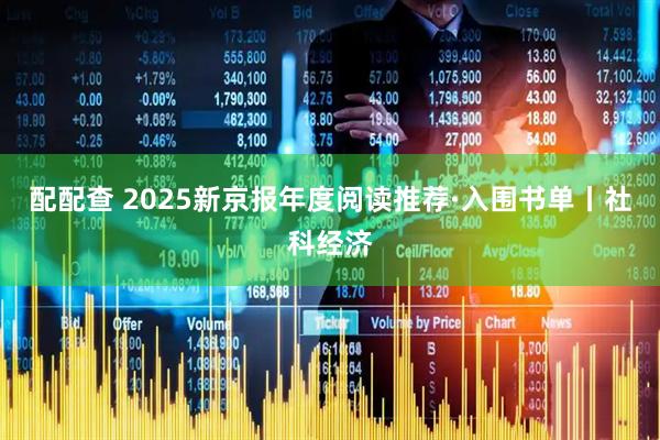 配配查 2025新京报年度阅读推荐·入围书单丨社科经济