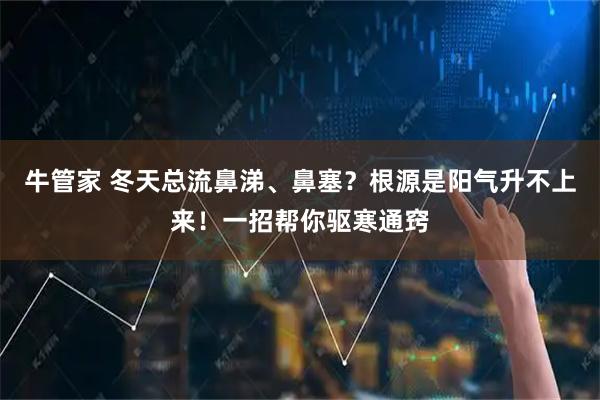 牛管家 冬天总流鼻涕、鼻塞？根源是阳气升不上来！一招帮你驱寒通窍